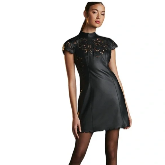 Anthropologie faux leather dress. Size 2 Anthropologie faux leather dress. Size 2